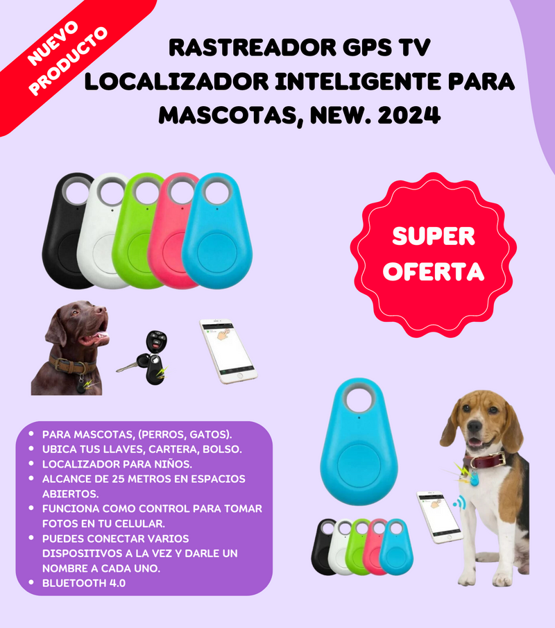 🐾 Localizador Inteligente para Mascotas, Llaves y Más – Rastreo Preciso vía App 📍