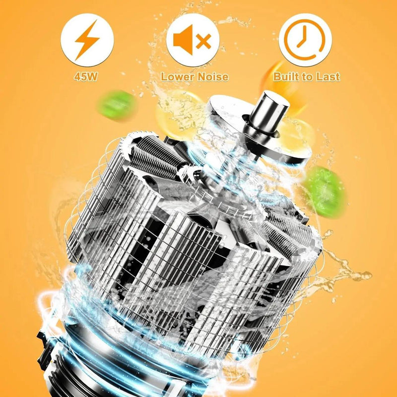 🟠 Exprimidor Eléctrico Portátil Recargable – ¡Haz jugo donde quieras!