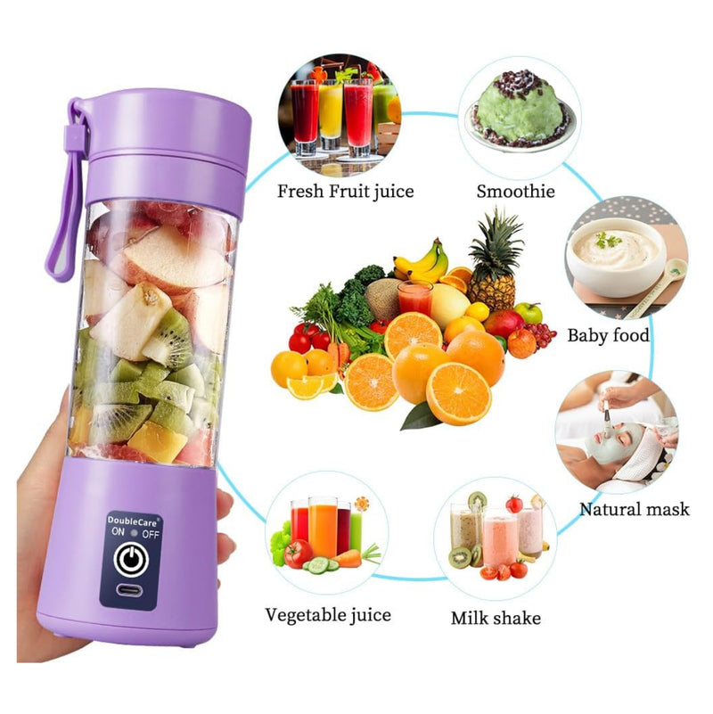 Mini Licuadora Portátil Recargable 380ml – ¡Batidos al instante donde estés! 🥤💪