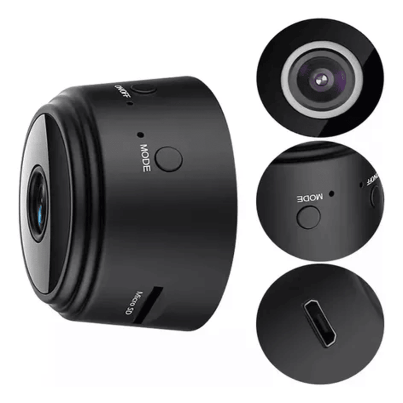 📹 Mini Cámara de Seguridad A9 WiFi HD 1080p – ¡Discreta, Potente y Portátil!