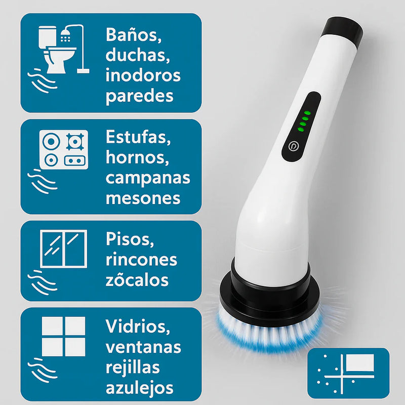Cepillo eléctrico PowerClean 360° | Limpieza total sin esfuerzo
