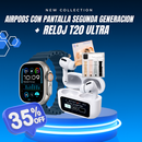 AIRPODS CON PANTALLA 2G+SMART WATCH T20