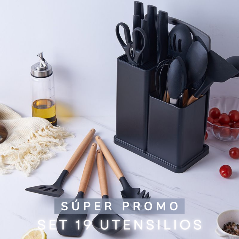 Set 19 Utensilios De Cocina