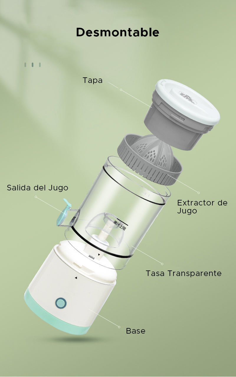 🟠 Exprimidor Eléctrico Portátil Recargable – ¡Haz jugo donde quieras!